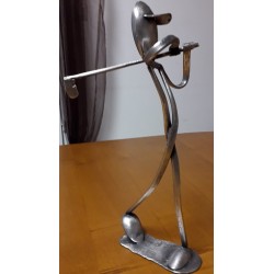sculpture en métal golfeur...