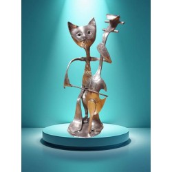 sculpture Chat violoncelliste